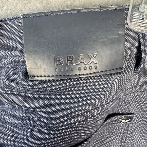 Brax‎ Cooper Fancy Chino Pants Mens 36x30 Blue Micro Check Textured - Picture 9 of 16